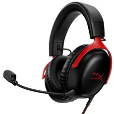 ყურსასმენი HyperX Cloud III – Wired Gaming Headset, PC, PS5, Xbox Series X|S Black/Red (727A9AA)