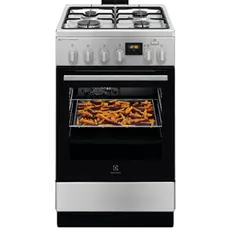 გაზქურა Electrolux LKK560222X, 4Gas, Oven, Black/Silver