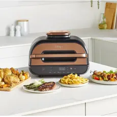 აეროგრილი Ninja AG551EUCP Foodi Max Health, 2460W, 3.8L, Grill And Air Fryer, Gold/Black, 6 image