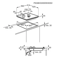 ჩასაშენებელი ზედაპირი Electrolux KGG6437K, 6 image