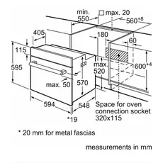 ჩასაშენებელი ელექტრო ღუმელი BOSCH HBF011BR0T, 5 image