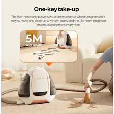 ქიმწმენდის აპარატი Uwant B100-S, 450W, 1.8L, Multiple Spot Cleaner, White, 10 image