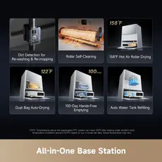 რობოტი მტვერსასრუტი Robot vacuum cleaner Dreame Robot Vacuum Aqua 10 Ultra Roller Complete Black (RLH71DE-1), 19 image