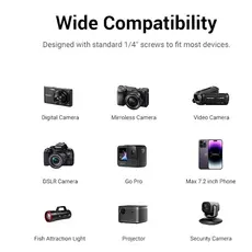 შტატივი UGREEN LP661 (15187), Specialized Tripod, Black, 4 image