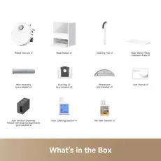 რობოტი მტვერსასრუტი Robot vacuum cleaner Dreame Robot Vacuum Aqua 10 Ultra Roller Complete Black (RLH71DE-1), 8 image