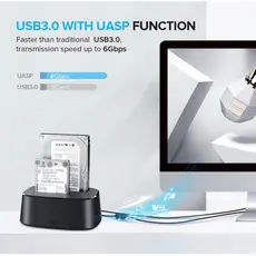 მყარი დისკის წამკითხველი UGREEN CM198 (50857) USB 3.0 to SATA Dual-Bay Hard Drive Docking Station, 3 image