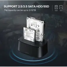 მყარი დისკის წამკითხველი UGREEN CM198 (50857) USB 3.0 to SATA Dual-Bay Hard Drive Docking Station, 4 image