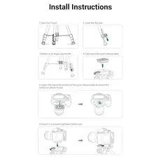 შტატივი UGREEN LP661 (15187), Specialized Tripod, Black, 5 image