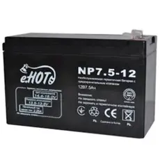 უწყვეტი კვების ბლოკის აკუმულატორი ENOT NP7.5-12 battery 12V 7.5 Ah