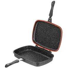 გრილის ტაფა Ardesto Double-sided grill pan Gemini Grill 36 cm, black, aluminum, 2 image