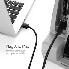 პრინტერის კაბელი UGREEN US135 (20847) USB 2.0 AM to BM Print Cable 2M Gold-Plated (Black) 2M, 4 image