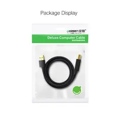 პრინტერის კაბელი UGREEN US135 (20847) USB 2.0 AM to BM Print Cable 2M Gold-Plated (Black) 2M, 5 image