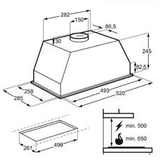 ჩასაშენებელი გამწოვი Electrolux LFG525S, 5 image