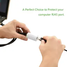 ქსელის კაბელის გადასაბმელი UGREEN NW116 (20391) RJ45 Ethernet adapter 8P8C Female anti-thunder Rj45 connector Network extension cable adapter Ethernet cable (White), 4 image