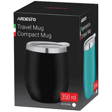 თერმო ჭიქა Ardesto AR2635MMB 350ml Travel mug Compact mug Black, 4 image