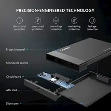 მყარი დისკის ქეისი UGREEN US221 (50743) 2.5 inch Hard Dish box Type C Port, 6 image