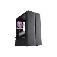 ქეისი 2E G2107 Gaming Case RUNA MidT, 2xUSB2.0, 1xUSB3.0, 1x120mm ARGB+ ARGB strip, TG (side panel), without PSU Black, 3 image