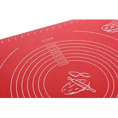 ცომის საზომი Silicone mat  Ardesto Tasty baking 50*60CM, red, silicon, 3 image