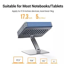 ნოუთბუქის სადგამი UGREEN LP339 (40291), Laptop Stand, Silver, 5 image
