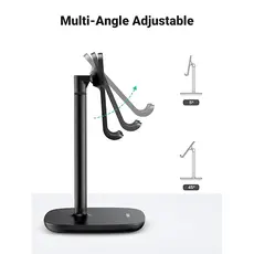 მობილურის დამჭერი UGREEN LP280 (80194), Adjustable Desk Phone Holder, Black, 3 image