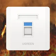 ინტერნეტის როზეტი UGREEN NW144 (80180) Wall Socket internet RJ45 Wall Plate Single Port საფარი, 6 image