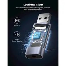 USB ხმის ბარათი UGREEN USB 2.0 to 3.5mm Audio Adapter (CM383) 80864, 5 image