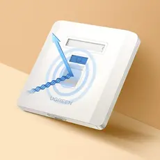 ინტერნეტის როზეტი UGREEN NW144 (80180) Wall Socket internet RJ45 Wall Plate Single Port საფარი, 4 image