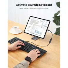 OTG კაბელი UGREEN 30701 USB-C Male to USB 3.0 Female OTG Cable Black USB 3.0 15 cm, 4 image