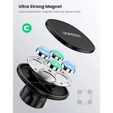 მობილურის დამჭერი UGREEN 80785 Magnetic Phone Car Mount, Black, 4 image