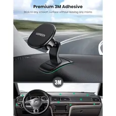 მობილურის დამჭერი UGREEN 80785 Magnetic Phone Car Mount, Black, 3 image