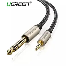 აუდიო კაბელი UGREEN AV127 (10629) 3.5mm to 6.35mm TRS Stereo Audio Cable 3m, Gray, 3 image