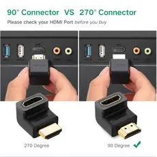 კუთხის HDMI ადაპტერი UGREEN HD112 (20109) HDMI Male to Female Adapter Down, 5 image