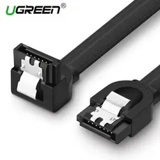 SATA კაბელი US217 (30797) SATA 3.0 Data Cable 90° Elbow Black 0.5M, 2 image