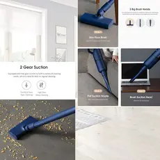 მტვერსასრუტი deerma DX1000W Blue, 5 image