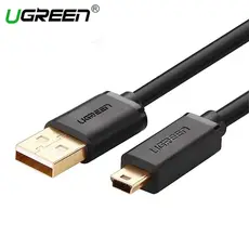 USB კაბელი UGREEN US132 (10386) USB 2.0 A Male to Mini 5 Pin Male Cable 3m (Black), 2 image