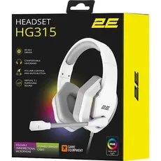 ყურსასმენი 2E HG315 Gaming Headset, Wired, RGB, USB, White, 6 image