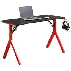 სათამაშო მაგიდა Furnee TE-Y18, Gaming Desk, Red/Black, 2 image