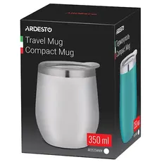 თერმო ჭიქა Ardesto AR2635MMW 350ml Travel mug Compact mug white, 4 image