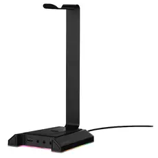 ყურსასმენის სადგამი 2E 2E-GST320UB Gaming 3in1 GST320 Headset Stand, RGB, USB, Black, 4 image