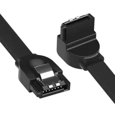 SATA კაბელი US217 (30797) SATA 3.0 Data Cable 90° Elbow Black 0.5M, 3 image