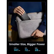 პორტატული დამტენი UGREEN PB312(25683), 20000mAh, USB Type-C, USB, Two-way Power Bank, Black, 8 image