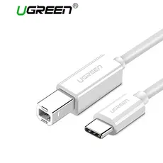 პრინტერის კაბელი UGREEN US241 (40417) USB Type C to USB-B Cable White 1.5M
