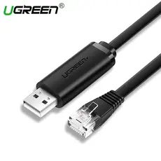 USB LAN კაბელი UGREEN CM204 (50773) USB to RJ45 Console RS232 Cable Serial Adapter for Router 1.5m USB RJ 45 8P8C Console Converter USB Cable, 2 image