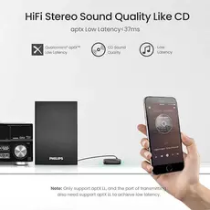 აუდიო ადაპტერი UGREEN CM279 (70304) Bluetooth 5.0 Receiver Audio Adapter APTX with Mic, Black, 6 image