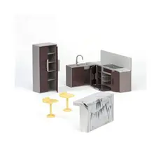 სათამაშო სახლი LORI LORI WOOD HOUSE FOR 6" DOLL LO37004Z, 3 image