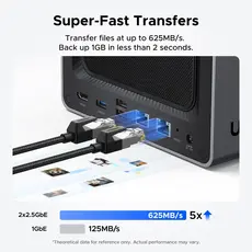 შენახვის სისტემა UGREEN NASync DXP4800 (25372B), Intel N100, 8GB, Diskless, RJ45, USB, Type-C, HDMI, Space Gray, 9 image