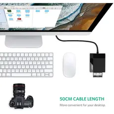 ბარათის წამკითხველი UGREEN CR125 (30333) USB 3.0 All-in-One Card Reader 0.5M, 4 image