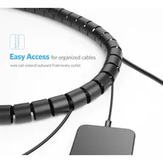 კაბელ მენეჯმენტი UGREEN LP121 (30819) Protection Tube DIA 25mm 3m (Black),LP121, 3 image