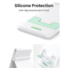 პლანშეტის დამჭერი UGREEN LP406 (30426), Desktop Tablet Stand, White, 6 image