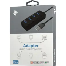 USB ჰაბი 2E Adepter USB-A to 4xUSB3.0 hub with switch, 0.25m, 4 image